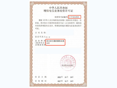 國內(nèi)多方通信服務(wù)許可證