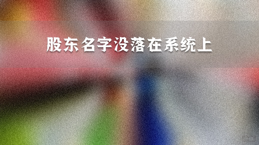 股東名字沒落在系統(tǒng)上