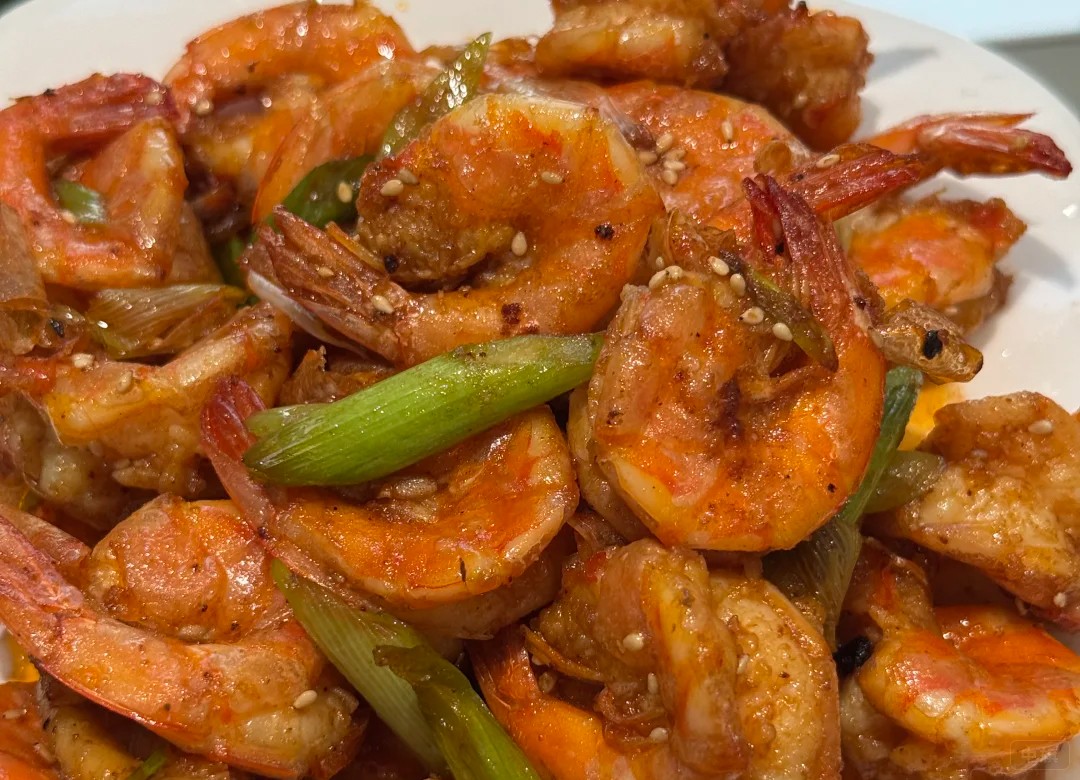 剛出鍋的油悶大蝦 剛出鍋的油悶大蝦