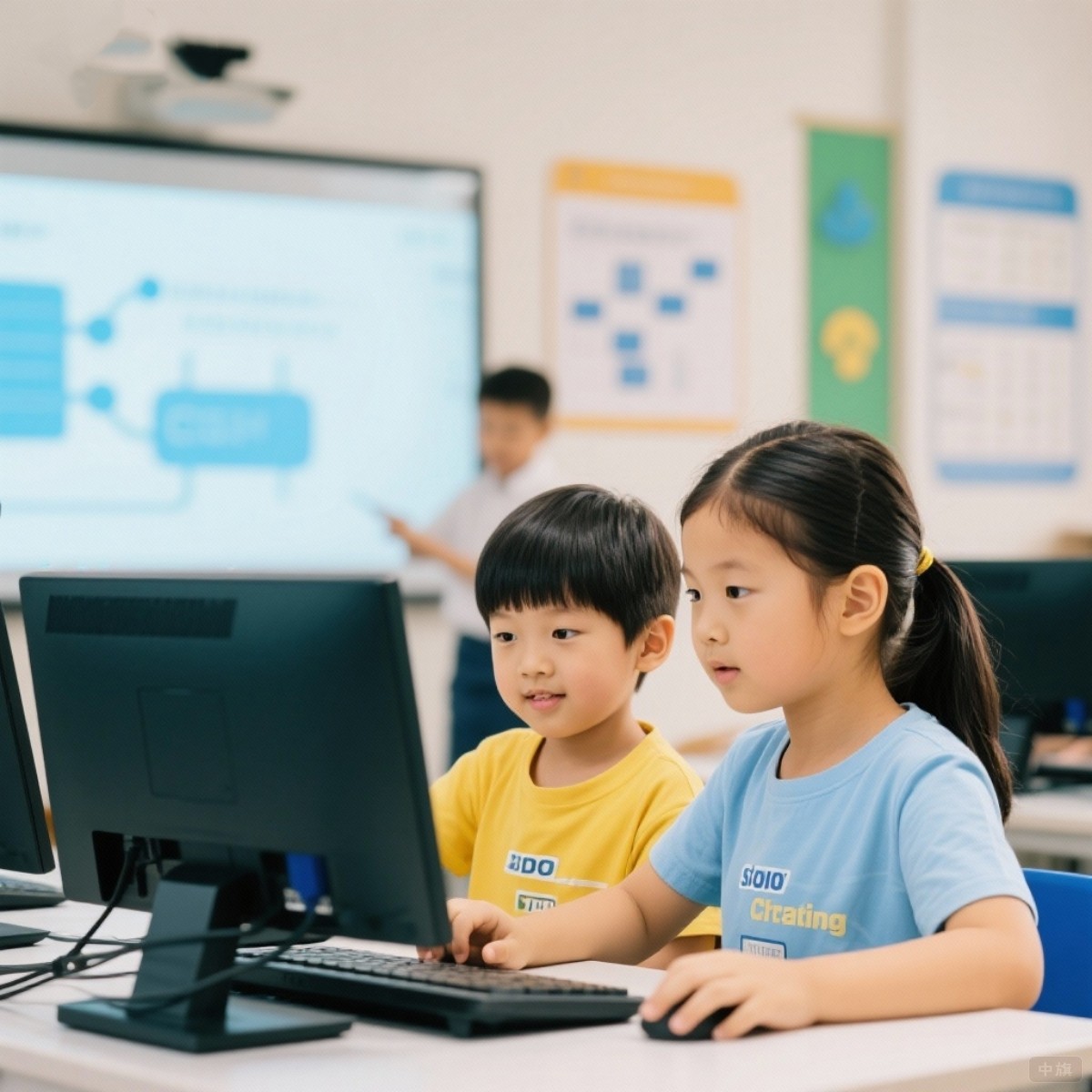 正在學(xué)習(xí)的兩個(gè)孩子 正在學(xué)習(xí)的兩個(gè)孩子